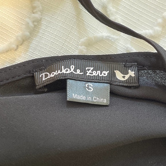 Double Zero Black Long Sleeve Cold Shoulder‎ Dressy Romper Small - Picture 9 of 13